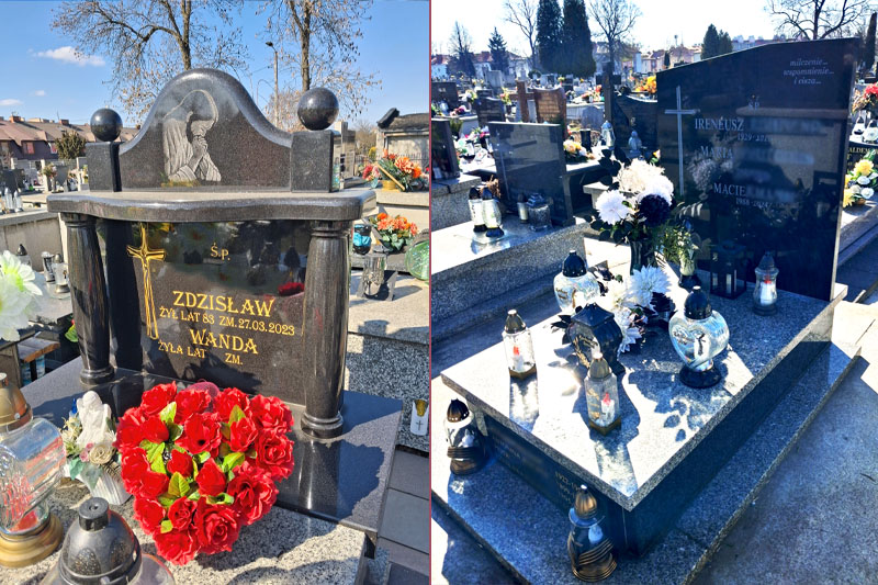 Indywidualne płyty stojące - kaplica i z artystycznym wcięciem